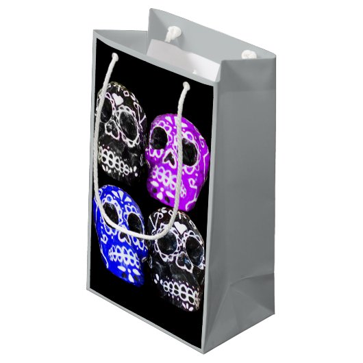 メキシコ砂糖のスカルのギフトバッグ スモールペーパーバッグ (裏面アングル)