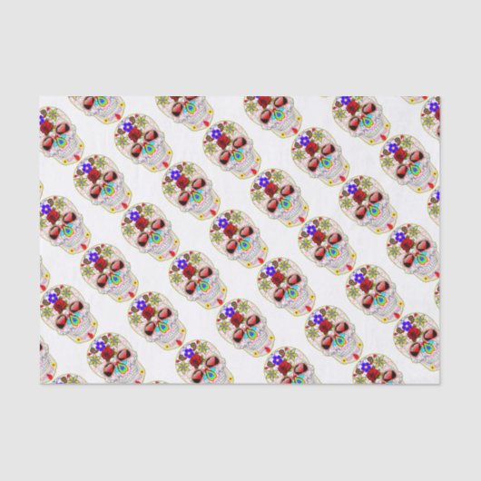 メキシコ砂糖のスカル 薄葉紙 (正面)