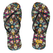 メキシコ祝人の骸骨の死の日 ビーチサンダル (ソール)