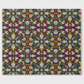 メキシコ祝人の骸骨の死の日 ラッピングペーパー (フラット)