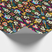 メキシコ祝人の骸骨の死の日 ラッピングペーパー (角)