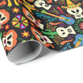 メキシコ祝人の骸骨の死の日 ラッピングペーパー (ロールコーナー)