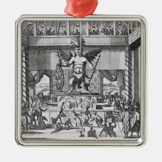 メキシコ神Huitzilopochtli メタルオーナメント (正面)