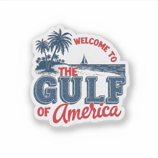 メキシコ移民アメリカ湾へようこそ シール (正面)