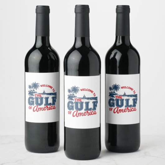 メキシコ移民アメリカ湾へようこそ ワインラベル (ボトル)