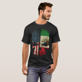 メキシコ米スカル国旗 Tシャツ (正面フル)