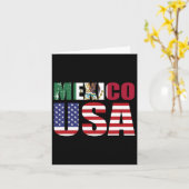 メキシコ米国国旗パトリオットメキシコ国旗 カード (黄色い花)