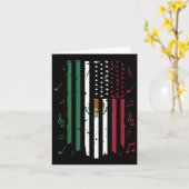 メキシコ米国国旗パトリオットメキシコ国旗 カード (黄色い花)