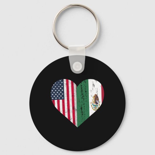 メキシコ米国国旗パトリオットメキシコ国旗 キーホルダー (正面)