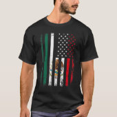 メキシコ米国国旗メキシコのルーツ・メキシコ・アメリカ Tシャツ (正面)