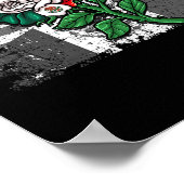 メキシコ米国国旗メキシコ国旗のバラ ポスター (角)