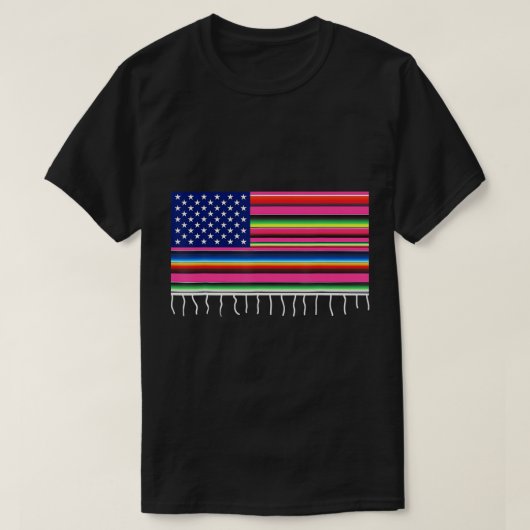 メキシコ米州旗USAセラープチンコデマヨパー Tシャツ (デザイン正面)