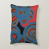 メキシコ系アメリカフローラスワールデザイン アクセントクッション (裏面(縦))