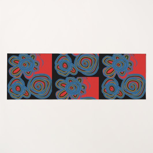 メキシコ系アメリカフローラスワールデザイン ヨガマット (正面(横))