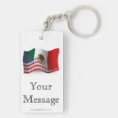 メキシコ系アメリカ人の振る旗 キーホルダー (裏面)
