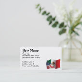 メキシコ系アメリカ人の振る旗 名刺 (スタンド正面)