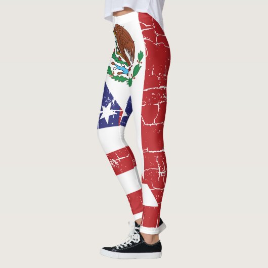 メキシコ系アメリカ人の旗のレギンス レギンス (左)