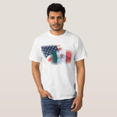 メキシコ系アメリカ人の旗のTシャツ Tシャツ (正面フル)