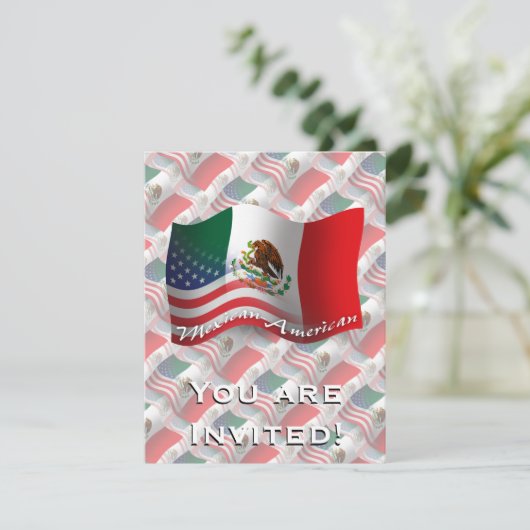 メキシコ系アメリカ人の波打ち旗 招待状 (スタンド正面)