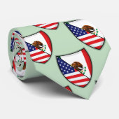 メキシコ系アメリカ人の盾の旗 ネクタイ (ロール)