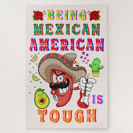 メキシコ系アメリカ人は厳しい ジグソーパズル (縦)