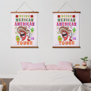 メキシコ系アメリカ人は厳しい 吊り下げ型タペストリー