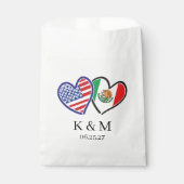 メキシコ系アメリカ人ハート国旗 フェイバーバッグ (正面)