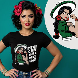 メキシコ系アメリカ人 メキシカーナ メス・パトリオ・メキシコ Tシャツ