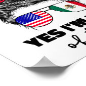 メキシコ系アメリカ人 メキシコ アメリカ USA フラグ ポスター (角)
