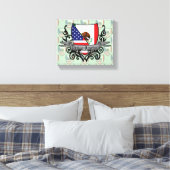 メキシコ系アメリカ国旗 キャンバスプリント (インサイチュ (寝室))