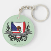 メキシコ系アメリカ国旗 キーホルダー (裏面)