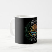 メキシコ系MAGA派はどこにも行かない コーヒーマグカップ (正面左)