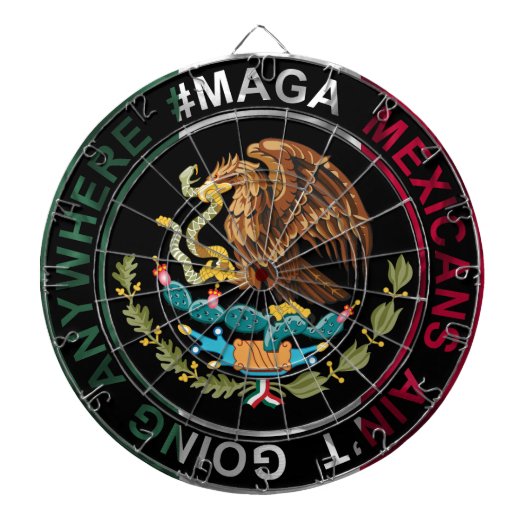 メキシコ系MAGA、ここから動かない ダーツボード (正面)