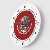 メキシコ紋章付き外衣 ラージ壁時計 (傾斜)