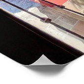 メキシコ素朴オールドタウンチャーチバルコニー ポスター (角)