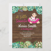 メキシコ素朴ンサボスフィエスタ1stバースデーガール 招待状 (正面)