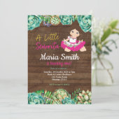 メキシコ素朴ンサボスフィエスタ1stバースデーガール 招待状 (スタンド正面)