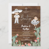 メキシコ素朴ンシルバーチャロボーイガールツインバウティゾ 招待状 (正面)