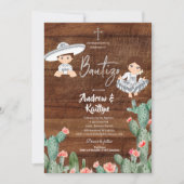 メキシコ素朴ンシルバーチャロボーイガールツインバウティゾ 招待状 (正面)