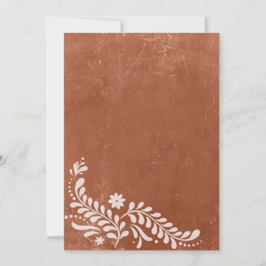 メキシコ素朴ンパペルピカド婚約パーティ 招待状 (裏面)