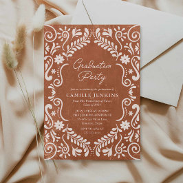 メキシコ素朴ンパペル・ピカド卒業 招待状