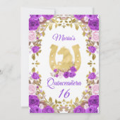 メキシコ紫の花甘い16誕生日  招待状 (裏面)