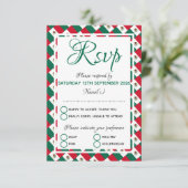 メキシコ結婚お祝い 出欠カード (スタンド正面)