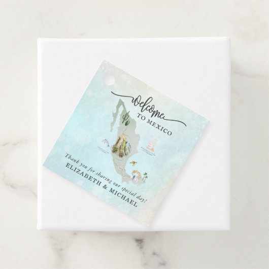 メキシコ結婚のウェルカムギフトラベル フェイバータグ (インサイチュ)