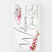 メキシコ結婚のソンブレロフローラ大歓迎サイン 横断幕 (縦)