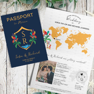 メキシコ結婚の旅行先パスポートクレストパーム 招待状