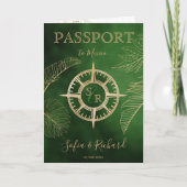 メキシコ結婚の旅行先パスポート世界地図 招待状 (正面)