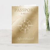 メキシコ結婚の旅行先パスポート世界地図 招待状 (正面)