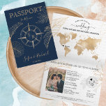 メキシコ結婚の旅行先パスポート世界地図 招待状<br><div class="desc">そしてモダンメキエレガントシコ世界地図の招待状の目的地は結婚、パスポートのように。フロントページにモノグラムを付けたゴールデンコンパスクレスト</div>