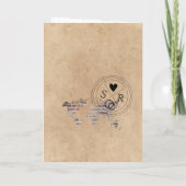 メキシコ結婚の旅行先パスポート世界地図 招待状 (裏面)